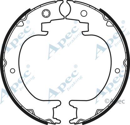 APEC BRAKING Piduriklotside komplekt,seisupidur SHU752